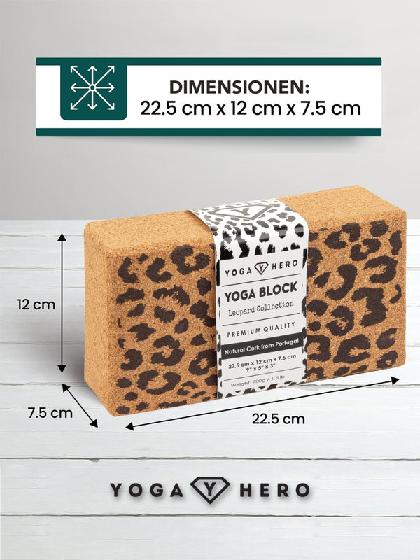 Kork Yogablock Leopard
