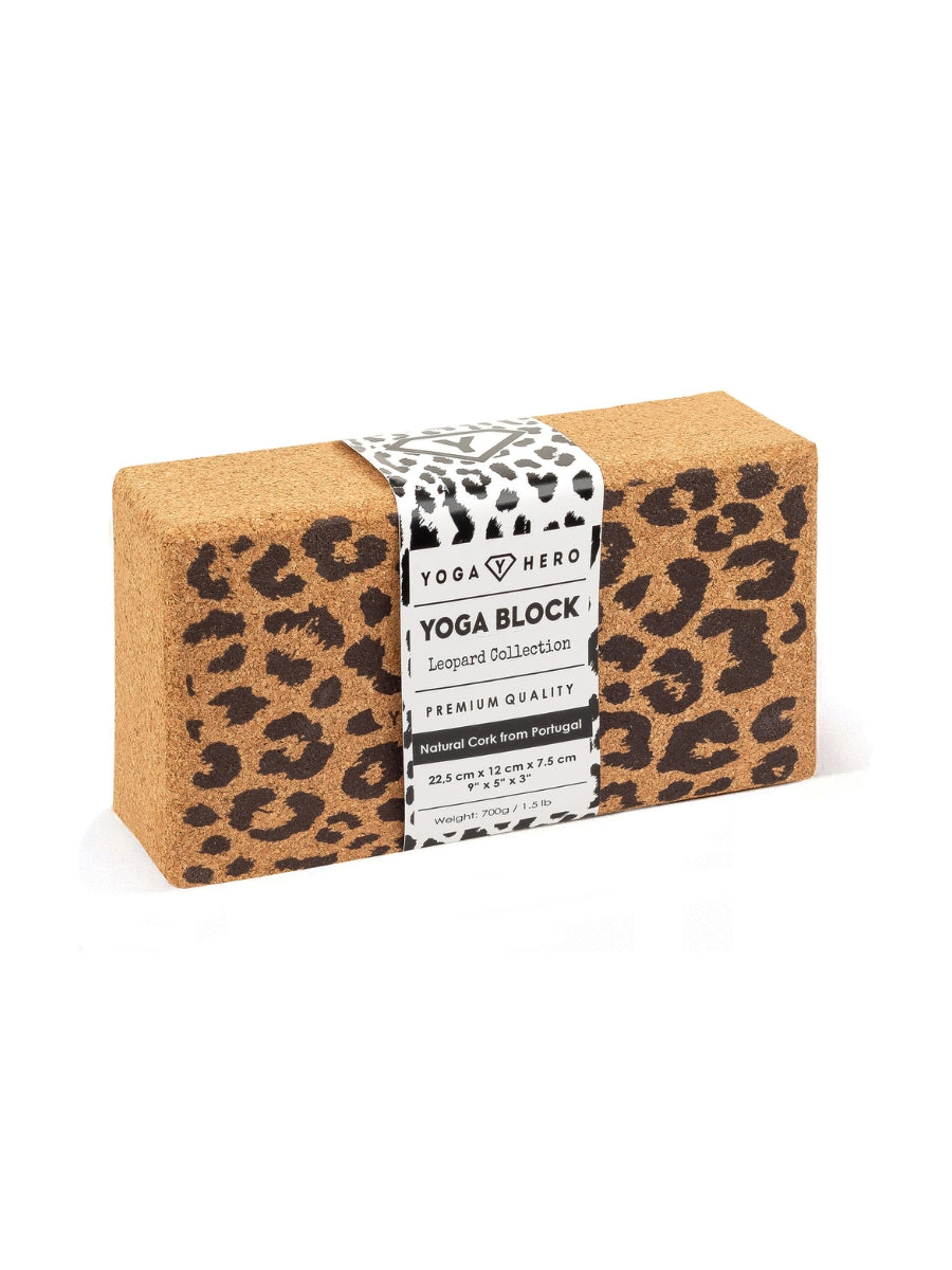 Kork Yogablock Leopard