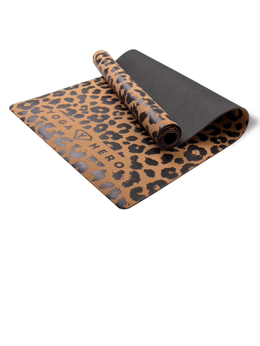 Kork-Yogamatte Leopard 4mm