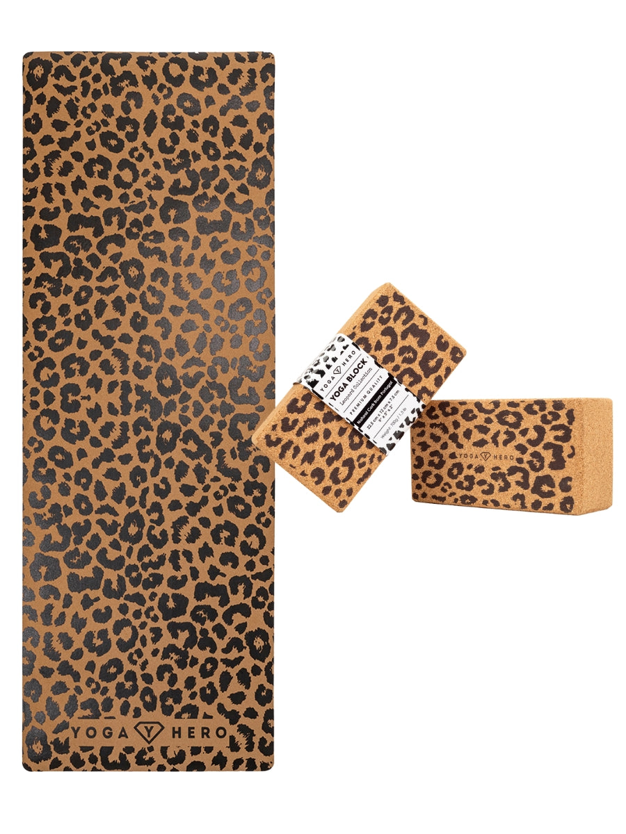 Yoga Kork Set Leopard
