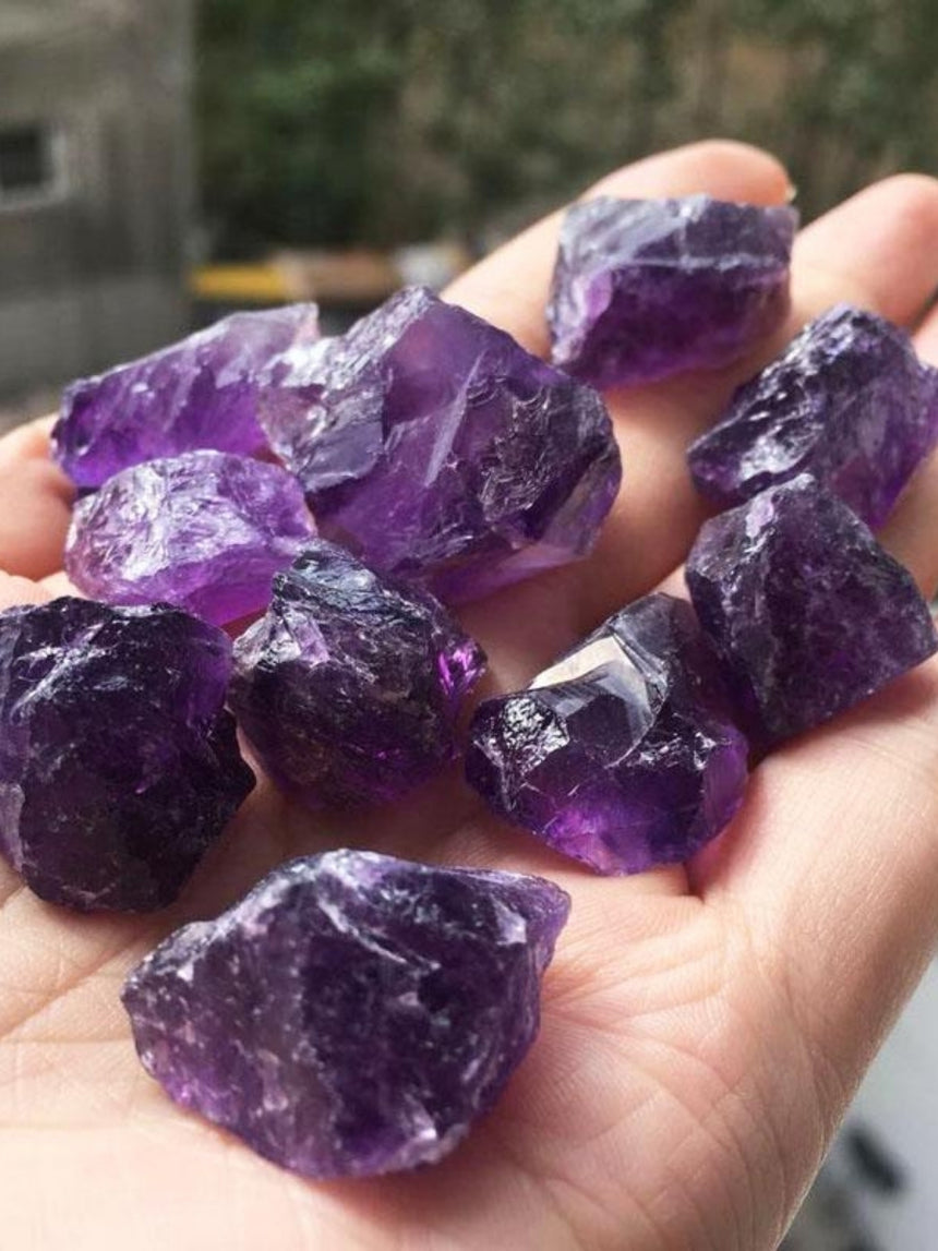 Kerze mit Amethyst