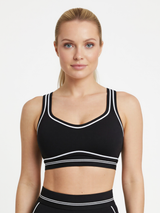 Sport-BH Contrast Heartline - Schwarz