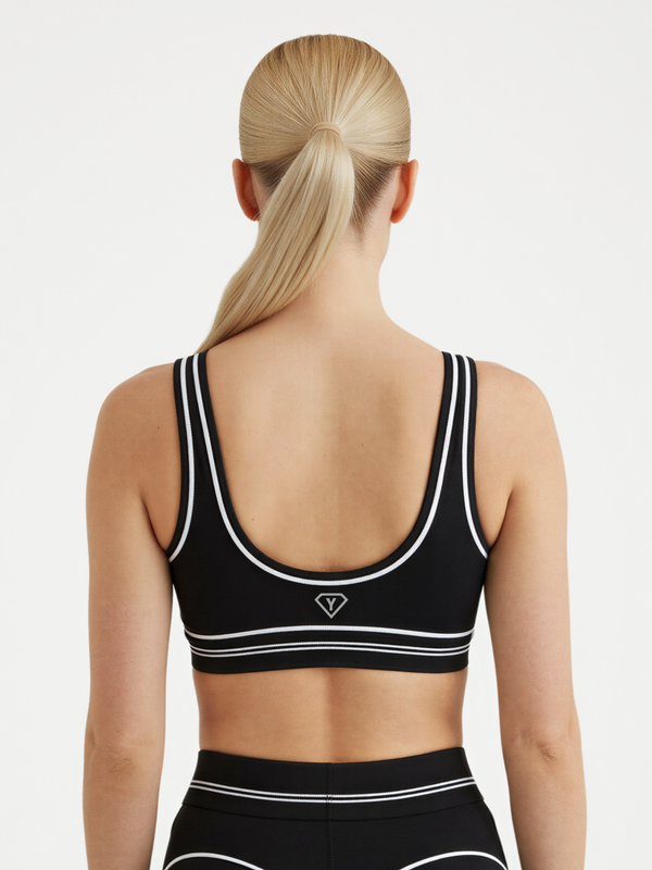 Sport-BH Contrast Heartline - Schwarz