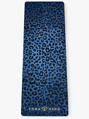 Yogamatte Blue Leopard Gold 4mm
