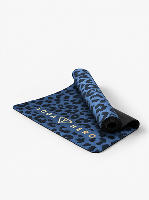 Yogamatte Blue Leopard Gold 4mm