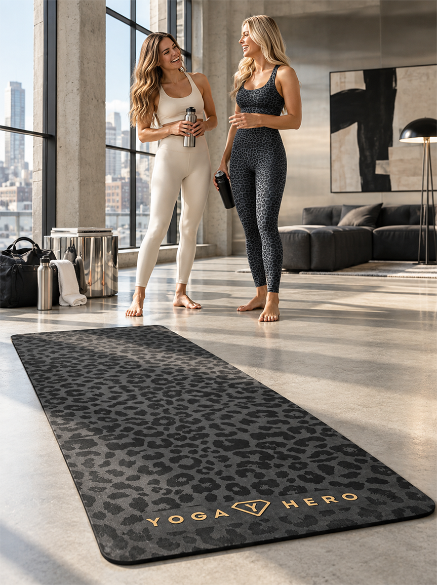 Yogamatte Black Leopard Gold 4mm