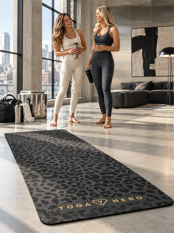 Yogamatte Black Leopard Gold 4mm