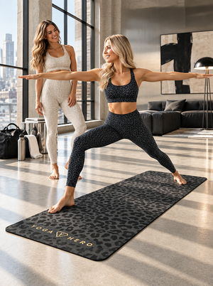 Yogamatte Black Leopard Gold 4mm