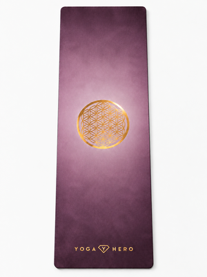 Reisematte Aubergine Flower of Life 1mm