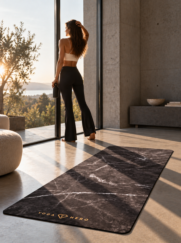 Yogamatte Black Marble Gold 4mm