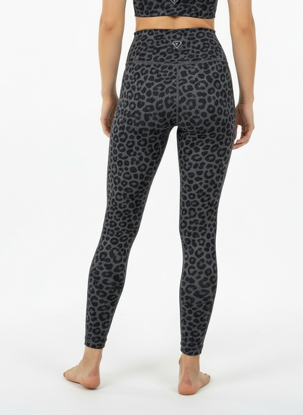 Ensemble legging + brassière de sport Leopard Gris