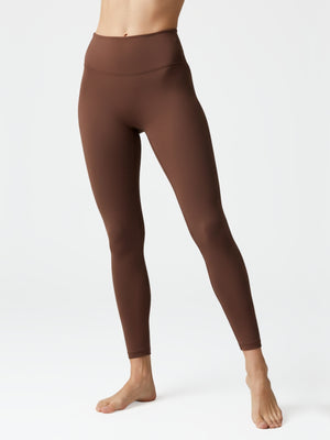 Leggings mit hohem Bund – Chocolate Braun