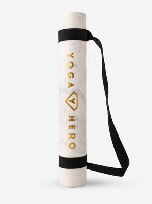 Yogamatte White Marble Gold 4mm