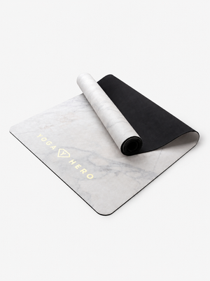 Yogamatte White Marble Gold 4mm