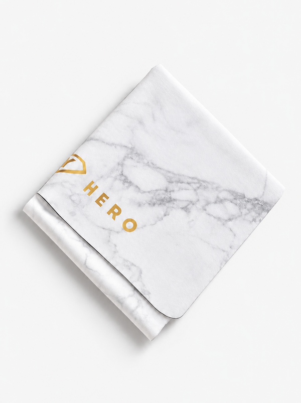 Reisematte White Marble Gold 1mm