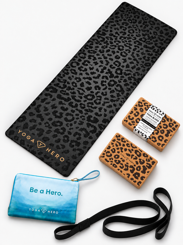 Yoga Travel Set Leopard Gold