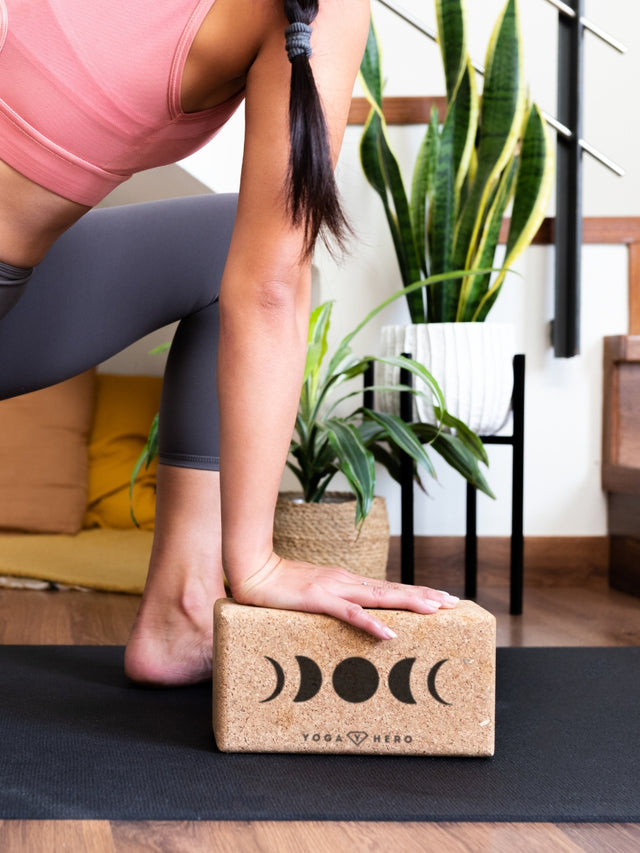2 Yogablöcke Moon mit Massage-Ball