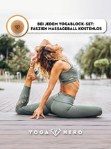 2 Yogablöcke Moon mit Massage-Ball
