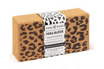 Cork yoga block leopard
