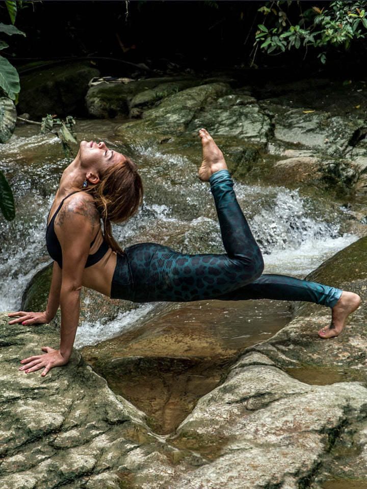 Leggings Green Leopars