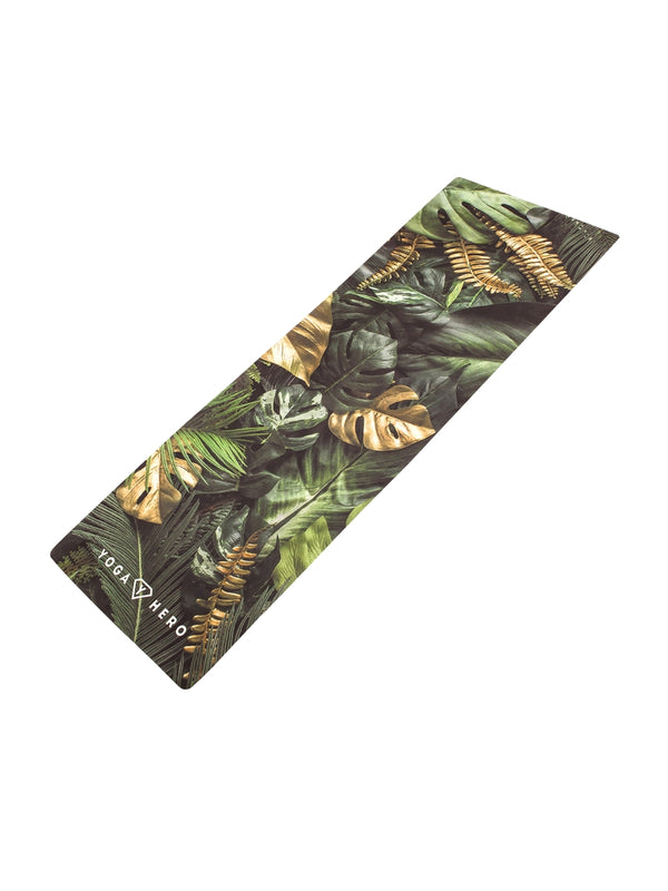 <tc>Tapis de yoga de voyage FEUILLES 1mm (avec son sac de protection)</tc>