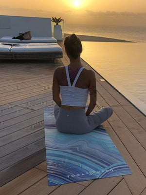 Tapis de yoga de voyage PIERRE BLEUE 1mm