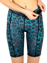 Shorts Green Leopard
