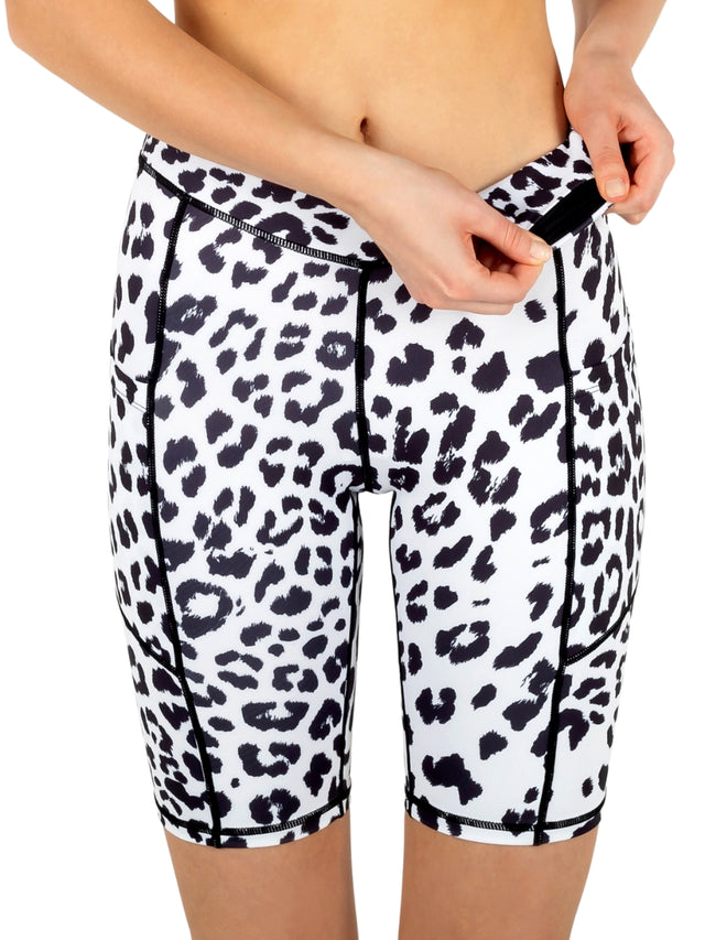 Shorts White Leopard