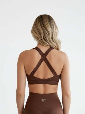 Sport-BH Chocolate Braun