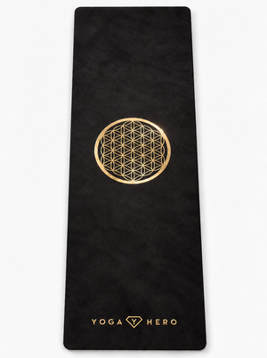 Reisematte Black Flower of Life 1mm