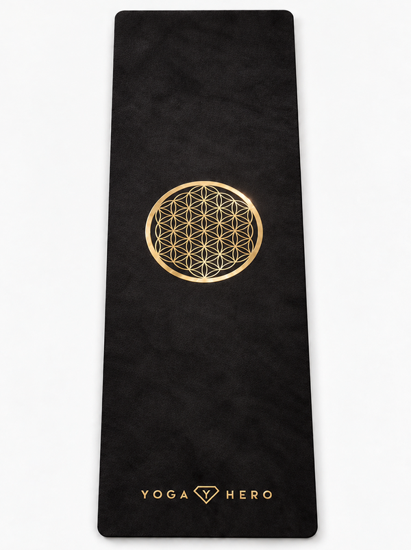 Reisematte Black Flower of Life 1mm