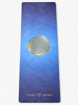 Yogamatte Blue Flower of Life 4mm