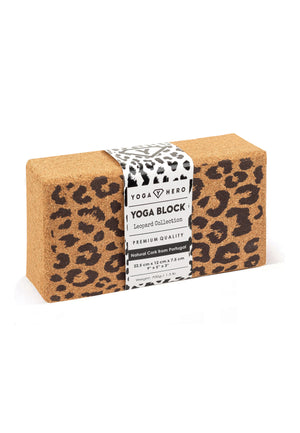 2 blocs de yoga léopard avec balle de massage