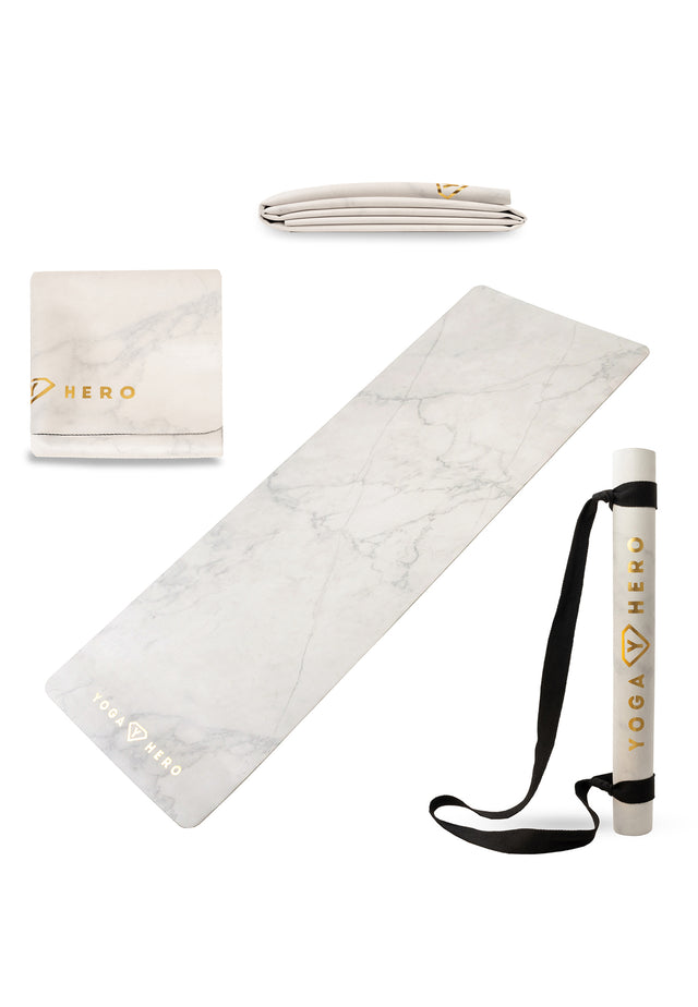 Reisematte White Marble Gold 1mm