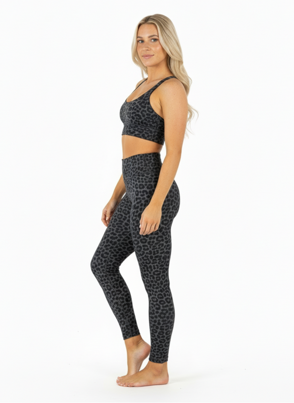 Set leggings + sports bra Gray Leopard