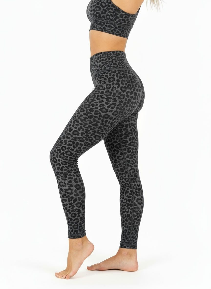 Leggings Leopard Grau