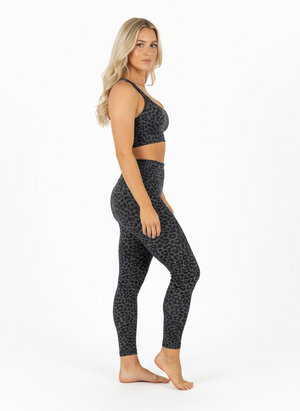 Set leggings + sports bra Gray Leopard