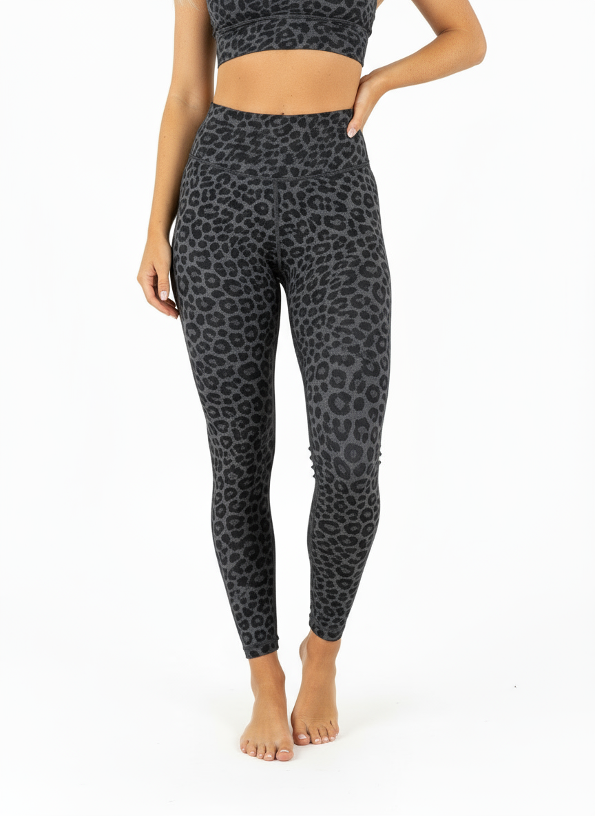 Leggings Leopard Grau