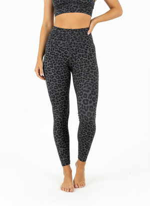 Leggings Leopard Grau