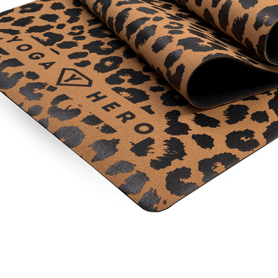 Kork-Set Leopard (Kork Yogamatte + 2 Yogablöcke)