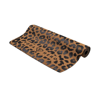 cork yoga mat leopard 4mm side