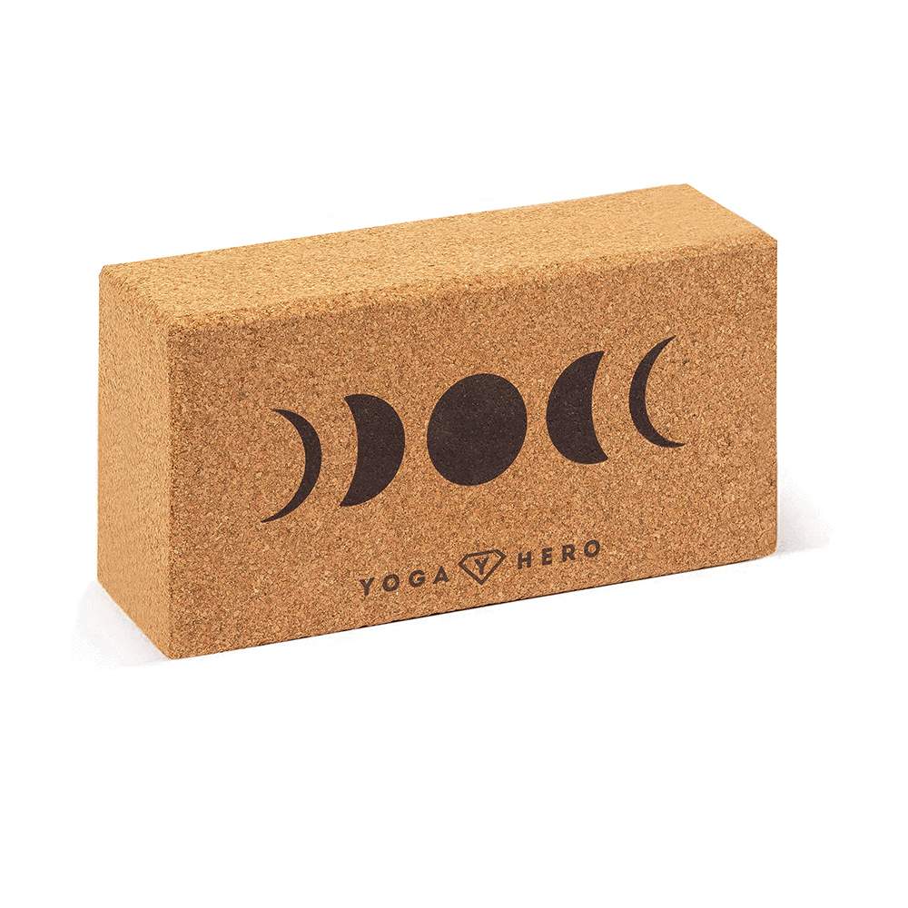 cork yoga block moon phase yoga hero no packaging