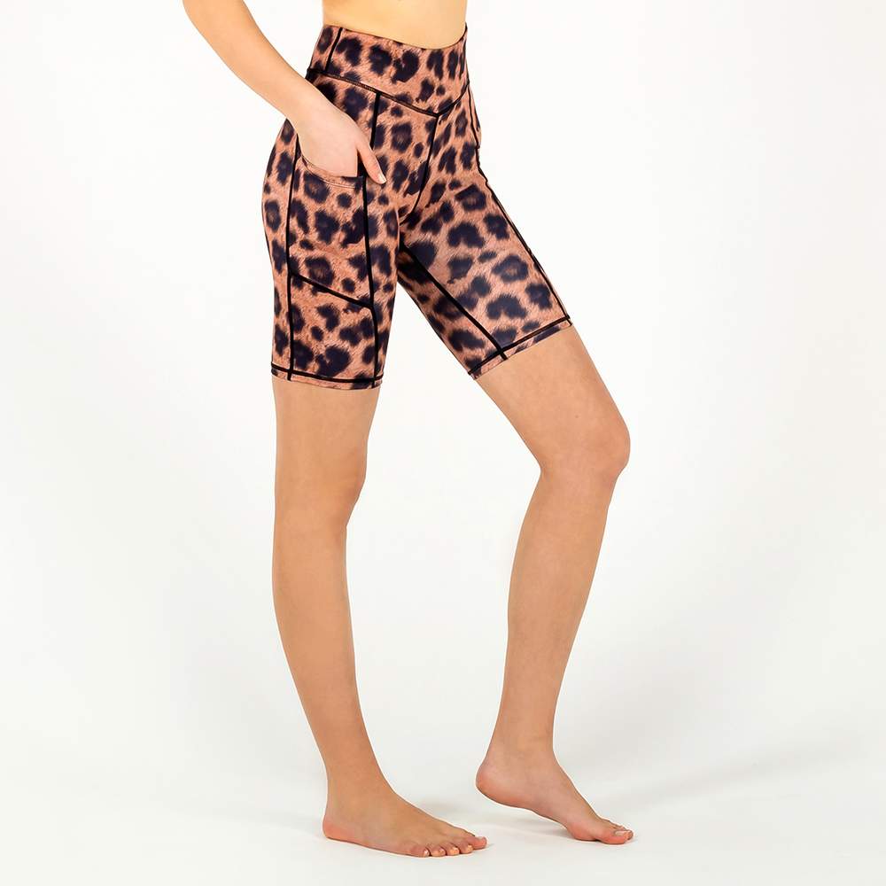 Leopard biker shorts Yoga Hero