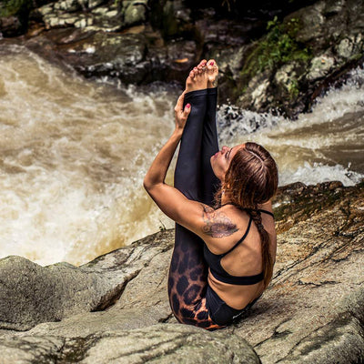Yoga by the waterfall