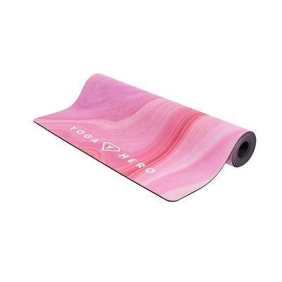 pink marble yoga mat