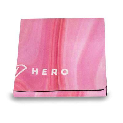 travel mat pink marble folded