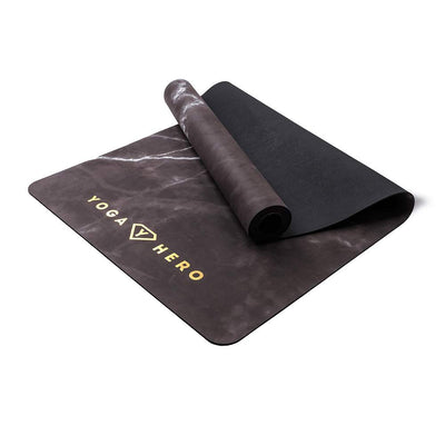 yoga mat black marble gold 3.5mm folded main